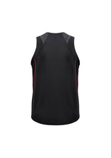Men's Razor Singlet in black and red, size 3XL, featuring breathable fabric, stylish design, and UPF protection for outdoor activities.