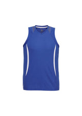 Men's Razor Singlet in Royal and White, size 5XL, featuring breathable mesh panels and modern design for athletic comfort.