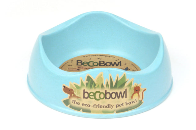 BecoBowl Small 21cm in blue, bamboo construction, eco-friendly, 750mL capacity for food and water, sustainable and stylish.