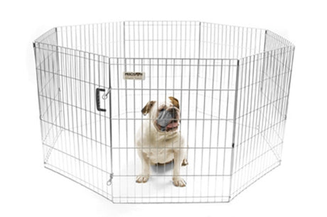 Smartfox NZ Dog Play Pen - 75cm: versatile, durable playpen with 8 interlocking panels for safe indoor/outdoor pet fun.