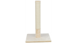 Beige 62cm scratching post for cats, made of durable jute and plush, perfect for scratching and climbing.