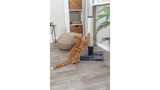 Batres 62cm grey scratching post for cats, featuring durable jute and plush fabric, perfect for scratching and climbing.