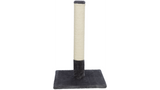 Grey Batres Scratching Post, 62cm high, jute surface for scratching, plush fabric, perfect for cats and home decor.