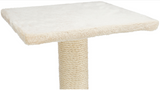 Beige Baena scratching post 69cm tall, sturdy base, sisal rope for scratching, and plush surface for cat comfort.