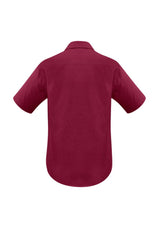 Men's Cherry Oasis Short Sleeve Shirt in XL, made from breathable polyester with a standard collar and jet chest pocket.