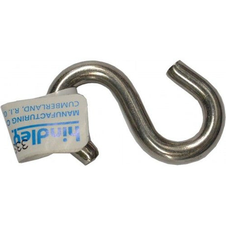 Robust stainless steel hook, 50mm long, 6mm wide, ideal for hanging and securing items in various applications.