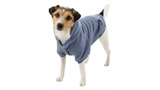 Blue BE NORDIC Dog Hoodie for medium dogs, featuring a cozy interior, functional hood, and supports maritime conservation projects.