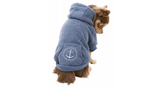 Blue BE NORDIC Dog Hoodie for medium dogs, featuring a cozy interior, functional hood, and supports maritime conservation efforts.