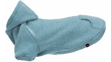 Teal BE NORDIC Dog Hoodie for small dogs, featuring a cozy hood, soft polyester, and support for maritime conservation.