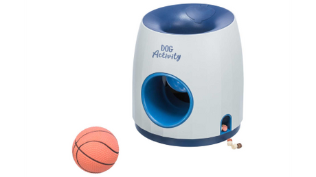 Interactive Dog Activity Ball and Treat Strategy Game, designed to stimulate your dog's mind with treat-dispensing fun.