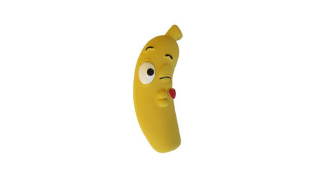 Latex Stuffed Grunter Banana dog toy (13cm) features a squeaky sound, durable latex, and a vibrant banana shape for fun playtime.