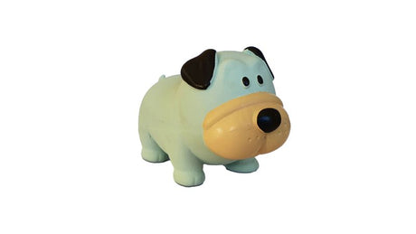 Latex stuffed grunter bulldog dog toy (11cm) designed for small to medium dogs, ideal for chewing, cuddling, and interactive play.