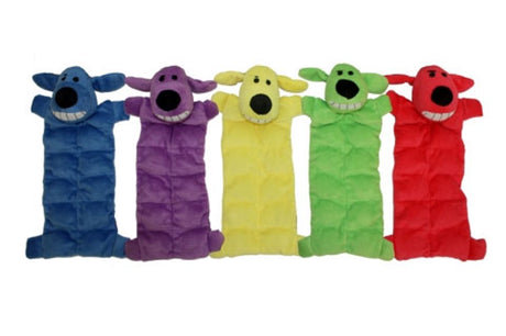 Colorful 30cm plush dog toy with a squeaker, perfect for playful small to medium dogs, promoting interactive fun.