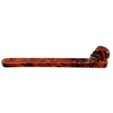 Dark Skull Flames Marble Effect Skull Ashcatcher, a stylish incense burner that captures ash while enhancing decor.