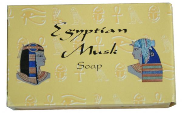 Luxurious Egyptian Musk soap with a warm, woody aroma, nourishing ingredients, and moisturizing oils for soft, hydrated skin.