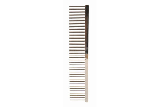 Trixie Metal Comb for medium to coarse dog hair, ideal for detangling and grooming Poodles, Retrievers, and long-haired cats.