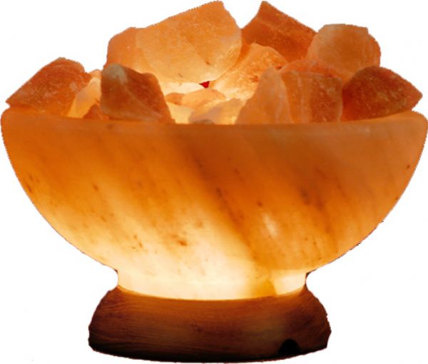 Himalayan salt lamp with a warm amber glow, perfect for relaxation and air purification in various settings.