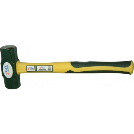 Sledge Hammer Xcel Yell 4lb with octagonal head, fiberglass handle, and ergonomic grip, ideal for heavy-duty construction tasks.