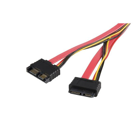 50 cm Slimline SATA Extension Cable with male and female connectors for flexible placement of slim SATA drives in PCs.