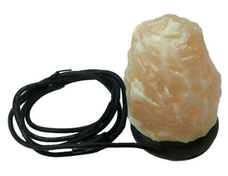 Himalayan salt mini lamp with USB, multi-colored LED light, enhances ambiance and promotes wellness.