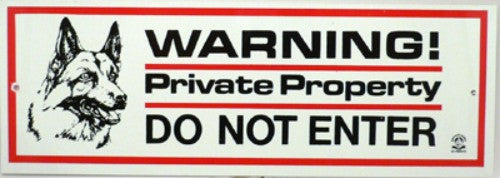 Warning Private Property - Plastic Sign