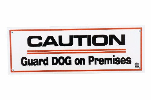 Caution Guard Dog On Premises Plastic Sign
