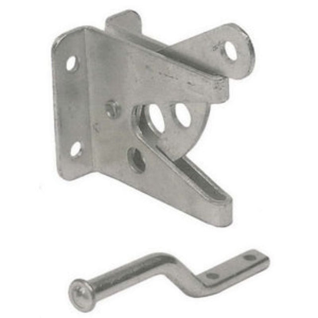 Heavy-duty galvanised snap latch for gates, ensuring security and durability in various outdoor applications.