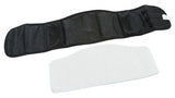 Belly band for large male dogs (55-65 cm) featuring breathable mesh, absorbent pads, and adjustable fit for incontinence.