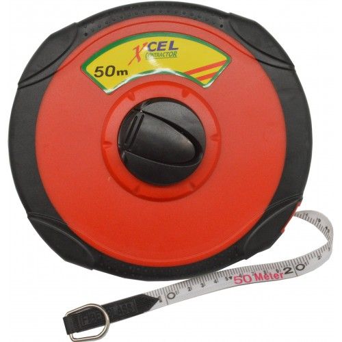 XCEL Fiberglass SPEEDWIND Tape Measure, 50m, lightweight, durable, fast retraction, clear markings for accurate measurements.