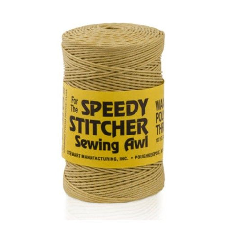 High-quality 180-yard waxed polyester sewing awl thread with three filaments, ideal for durable crafting and heavy-duty projects.