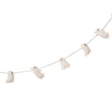 Pumpkin Spice Felt Ghost Bunting with 9 adorable ghosts on a 2m white cord, perfect for Halloween and fall decor.