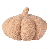 Medium orange boucle pumpkin decoration, 20cm, adds cozy autumn charm to home decor for Halloween and Thanksgiving.