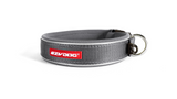 Ezy Dog Neo Medium Grey Dog Collar, soft neoprene, waterproof, reflective for safety, and quick-release buckle for convenience.