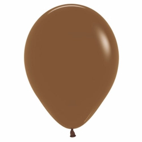 Pack of 100 elegant coffee brown balloons, 30cm latex, perfect for weddings, parties, and any festive occasion.