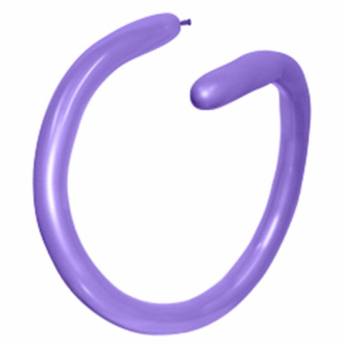 Vibrant 260QT lilac purple modelling latex balloons, perfect for decorations and balloon animals, pack of 100.