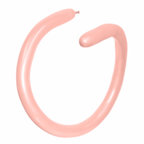 Pack of 100 peach blush latex balloons, perfect for creative party decor and balloon art, measuring 5cm x 150cm each.