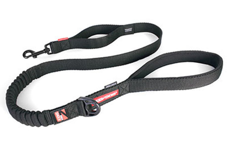 EzyDog Zero Shock Leash in black, 120cm long, designed for comfort and safety during walks with dogs of all sizes.