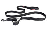 Ezy Dog Vario Leash in Black, a versatile multi-function leash with adjustable lengths and reflective safety features.