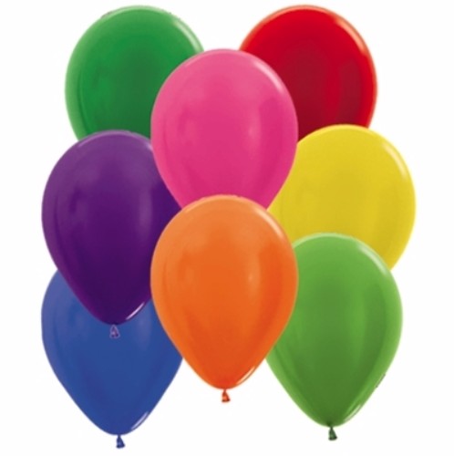 Pack of 50 shimmering 12cm metallic pearl latex balloons in vibrant colors, perfect for any celebration or event.