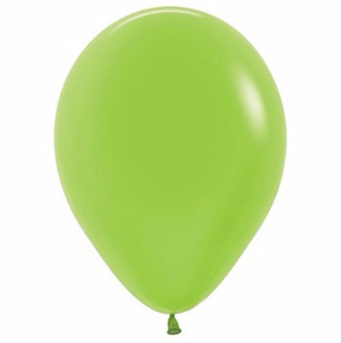 Vibrant neon green latex balloons in a pack of 100, perfect for festive decorations and celebrations.