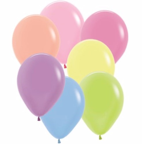 Vibrant pack of 100 neon latex balloons, perfect for colorful decorations at celebrations and parties.