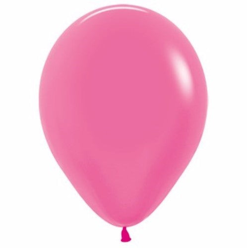 Vibrant Neon Magenta Fuchsia balloons in a pack of 25, perfect for lively celebrations and versatile decorating.