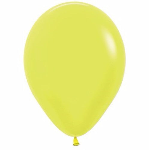 12cm Neon Yellow Latex Balloons  - Pack of 50