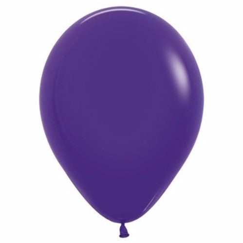 Pack of 50 vibrant 12cm purple violet latex balloons, perfect for enhancing any festive celebration or decor.