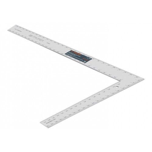 Framing square measuring 30x20cm made of durable carbon steel, ideal for accurate carpentry and metalworking tasks.