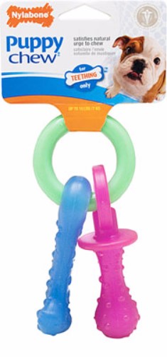 Puppy Teething Pacifier XS N-330: durable, non-toxic chew toy promoting dental health for teething puppies up to 7kg.