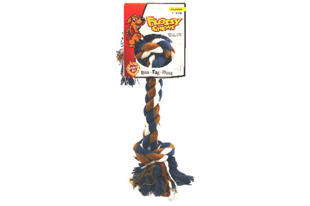 Extra-large rope bone dog toy, 40cm, promotes dental health and offers fun tug-of-war and fetch for all dog sizes.