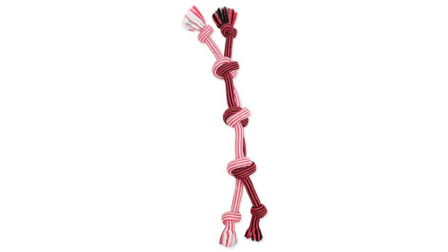 Durable 65cm double rope tug toy for medium to large dogs, promotes dental health through fun interactive play.