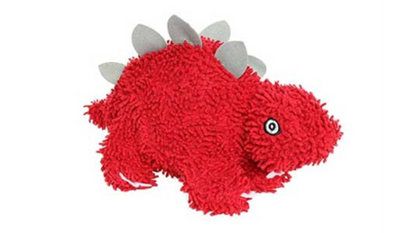 Mighty Microfiber Ball Med Stegosaurus toy, 26.7 cm, ultra-soft plush with squeakers, perfect for durable, engaging playtime.