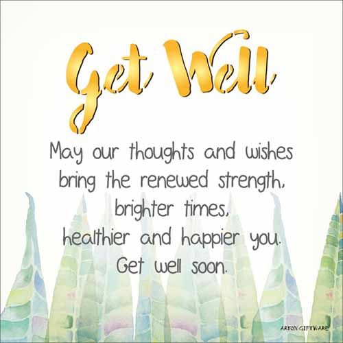 LED Block - Get Well Enlightened Wishes
